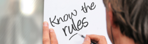 writing the phrase Know The Rules